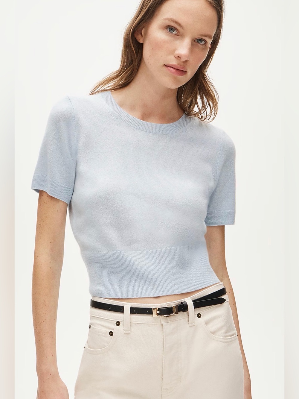 MADEWELL Cashmere shrunken T-shirt CA082 $128